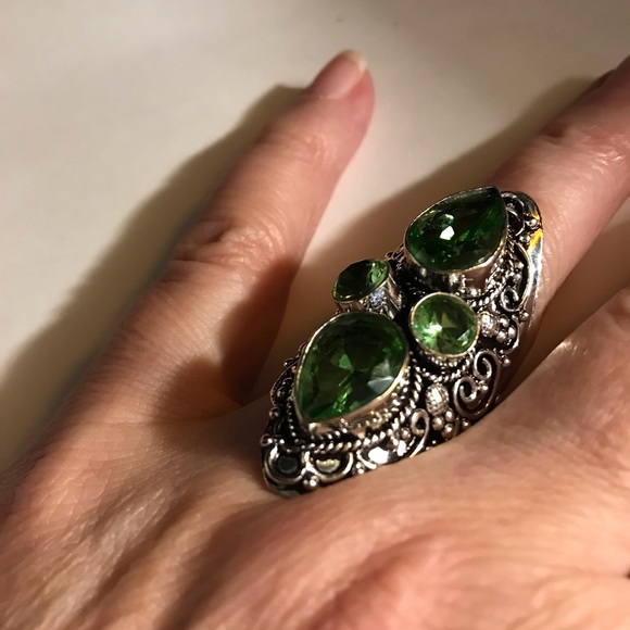 Peridot 925 Sterling Silver Ring